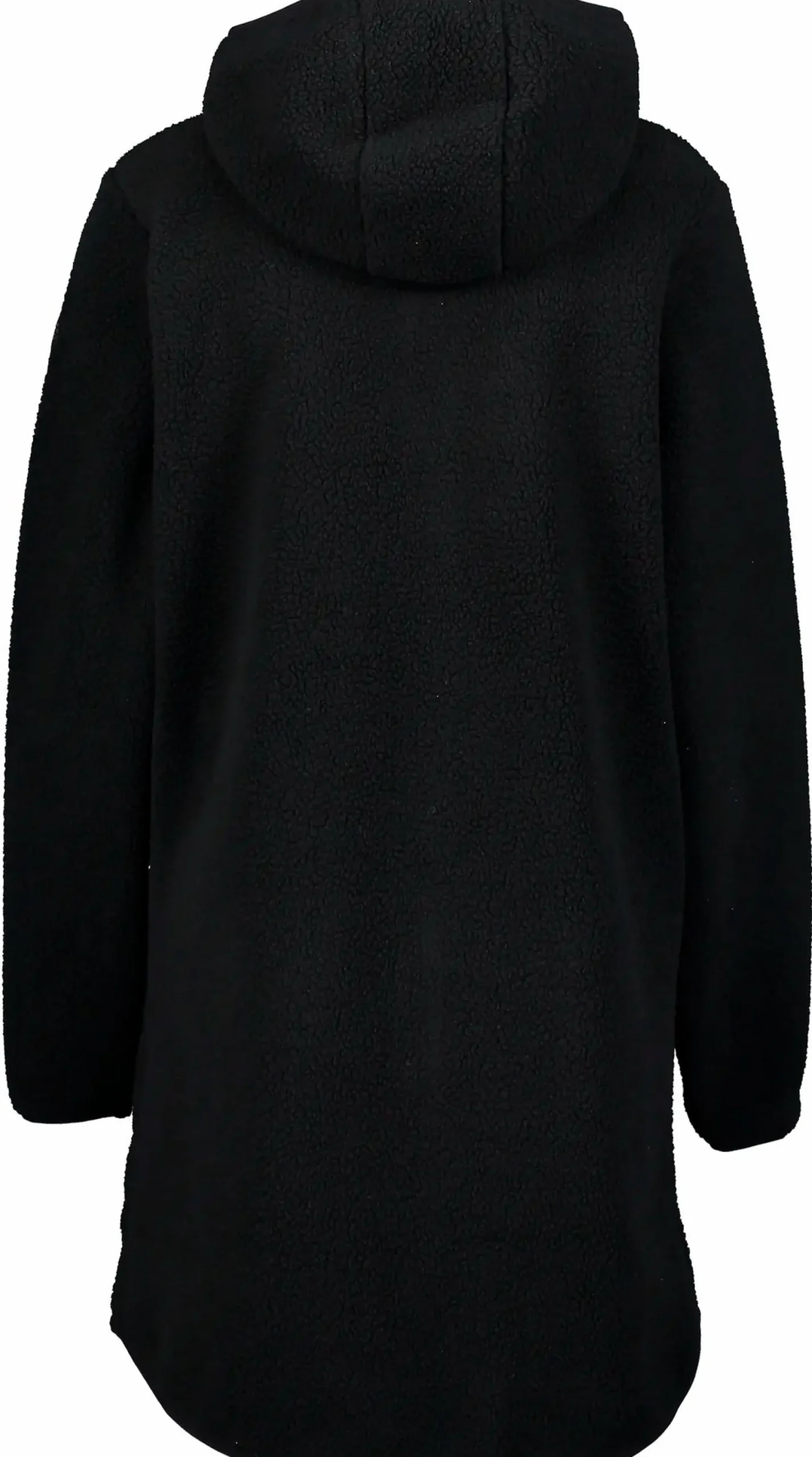 long pile hood, lang fleecejakke, dame